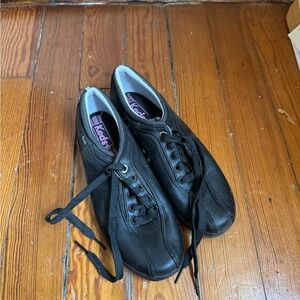 Black Leather Keds Sneakers